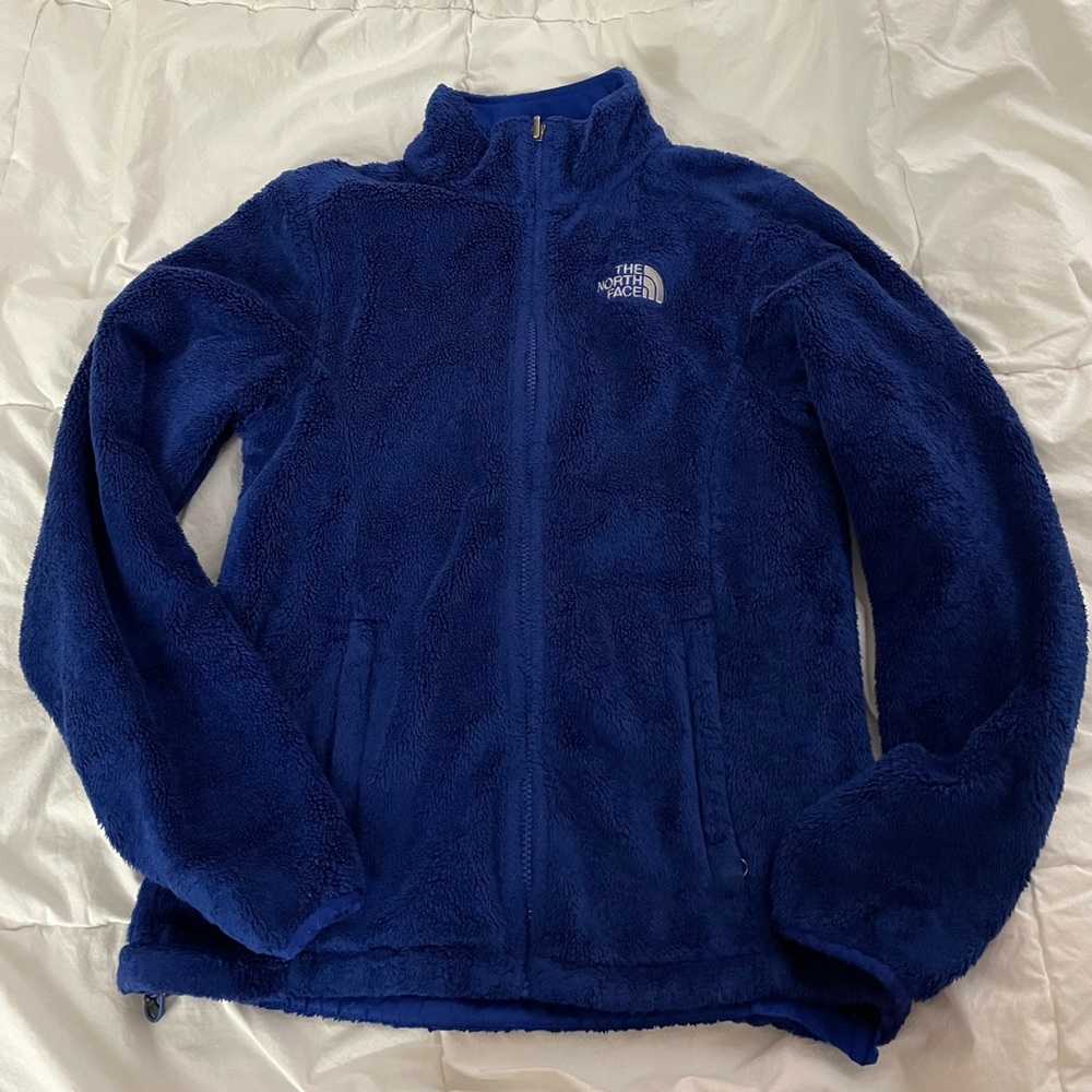 Royal Blue shaggy North Face fleece